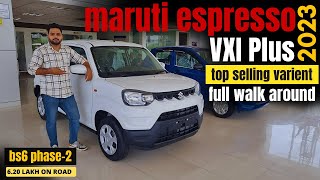 Maruti s presso top model 2023  ₹549 lakh 🔥😳 s presso vxi plus 2023  walk around amp Review hindi [upl. by Susanetta12]