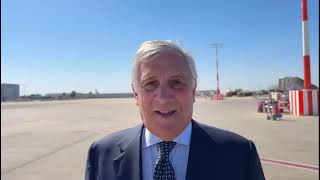 TAJANI A TEL AVIV quotSIAMO QUI PER UNA MISSIONE DI PACEquot [upl. by Eikkin794]