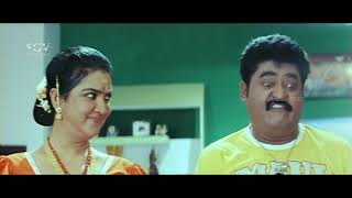 House Maid Falls on Ravichandran  Comedy Scene  Jaggesh  Sadhu Kokila  Nee Tata Naa Birla Movie [upl. by Shorter]