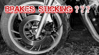 How to remove a motorcycle brake caliper piston clean the brake system and bleed the brakes [upl. by Trik]