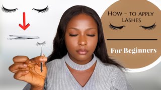 HOW TO Apply False EyeLashes For Beginners [upl. by Veats255]