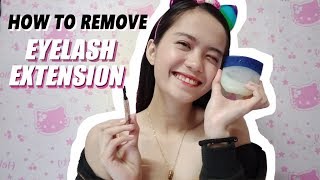 HOW TO REMOVE EYELASH EXTENSION easy amp affordable [upl. by Adrianna]