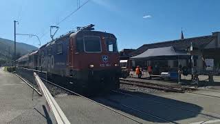 Ifahrt vo de S22 mit de Ersatz Komposition und mit de SBBC Re 44 in Balsthal [upl. by Aneles]