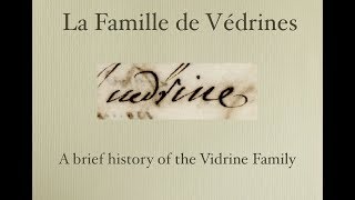 Brief History of the Vidrine Family [upl. by Anselmi]