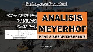 Daya Dukung Pondasi dangkal Beban Eksentris Eccentrically Loading dengan Teori Meyerhof [upl. by Asilat]