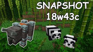 NOUVEAUX BLOCS PANDAS ET ARBALÈTE  Minecraft Snapshot 18w43c Village amp Pillage Update [upl. by Dicks]