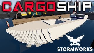 Hull Build  Cargo Areas  Cargo Vessel  Stormworks Build and Rescue  Part 1 [upl. by Ahsayn]