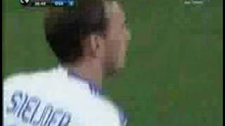 Wesley Sneijder goal Real Madrid  Osasuna [upl. by Oynotna50]