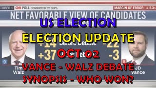 US Politics Election Extra Vance  Walz Debate Summary Who Won [upl. by Llertnauq]