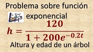 Problema de aplicación de la función exponencial  La Prof Lina M3 [upl. by Neiman]