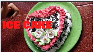 ICE CAKE Home made beautiful ice cake without oven  designer ice cake recipe [upl. by Analah]