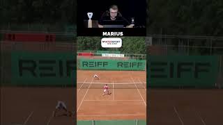 Lasse Pörtner erkämpft sich den Punkt  der Tweener seines Gegners Patrick Zahraj kommt nicht wieder [upl. by Odoric453]