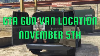 GTA Online  The Gun Van Location November 5th [upl. by Ahsinyd]