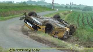 Geko Ypres rally 2013  Crash Consani Mégane R4 HD Devillersvideo [upl. by Nitin]