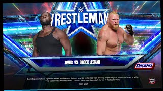 Wwe Omos VS Brock Lesnar Wrestlemani Match [upl. by Giacomo99]