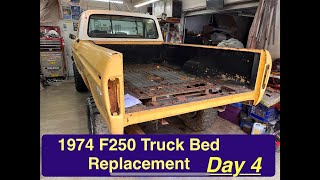 1974 F250 Truck Bed Floor Replacement Day 4 [upl. by Ravaj]