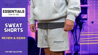 Fear Of God Essentials Sweat Shorts Review  Oatmeal Core Collection [upl. by Hamid841]