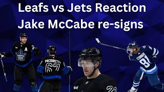 Leafs vs Jets Reaction and Jake McCabe Resigns [upl. by Hedveh843]