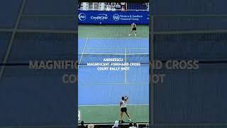 BIANCA ANDREESCU MAGNIFICENT FOREHAND CROSS COURT RALLY SHOT shorts [upl. by Broek]