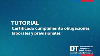 Cómo obtener el certificado de Cumplimiento de Obligaciones Laborales y Previsionales [upl. by Joliet575]