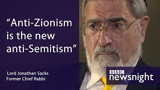 Lord Jonathan Sacks AntiZionism is the new antiSemitism  BBC Newsnight [upl. by Aivart]