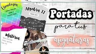 HAZ TUS PORTADAS DE TUS ASIGNATURAS EN WORD 🤩 Portadas para editar 👀 [upl. by Kcirddet]