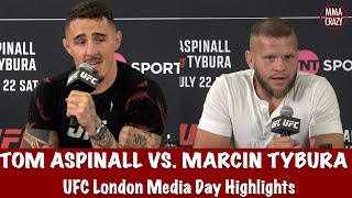 UFC London Tom Aspinall amp Marcin Tybura Media Day Highlights [upl. by Otrebcire]