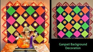 Easy Ganpati Decoration Ideas at homeGanpati Decoration for Home Ganpati Decoration ideas ganpati [upl. by Naujal]