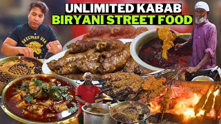 unlimited kabab biryani street food itala road five 5 best street food कलेजी कबाबअलाहाबाद पराठा कबाब [upl. by Ahras]