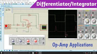 How to Simulate Differentiator amp Integrator Amplifier Using OpAmp in Proteus [upl. by Ivets]