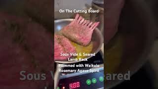 Sous Vide amp Seared Lamb Rack Flammed with Waikulu Rosemary Agave Spirit [upl. by Kcirdle]