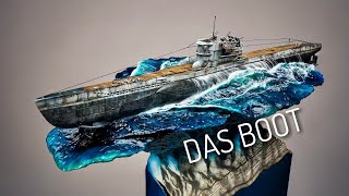 Das Boot 1144 I sculpted the sea out of a book  ship model [upl. by Graner546]