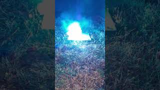 HOMEMADE FIREWORKS Nonmetallic blue composition  BEAUTIFUL BLUE pyrotechnics pyro [upl. by Eetsirk]