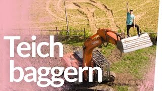 Teichbau 20 – Riesen Bagger Feuerwehreinsatz amp Schlägerei  Kliemannsland [upl. by Neeuq697]