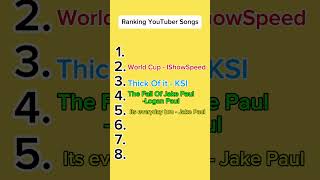 Ranking YouTuber Songs [upl. by Stonwin679]