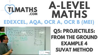 ALevel Maths Q508 Projectiles From the Ground Example 4 SUVAT Method [upl. by Zeculon579]