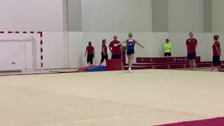 Angelina Melnikova  Floor  world training DOHA [upl. by Nallij]