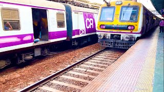 Sewri Railways Station Mumbai ll Mumbai Local Train Arrival and Departure from Sewri Station [upl. by Terena211]