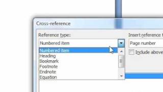 How to insert Cross References in Word 2007 [upl. by Selmner852]