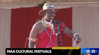 POWERFUL LISTEN TO PRESIDENT RUTOS GREAT SPEECH DURING MAA CULTURAL FESTIVAL IN SAMBURU [upl. by Tryck849]