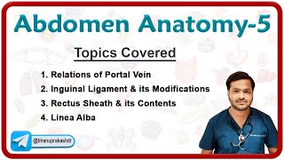 🕵️‍♂️ Anatomy Of Abdomen Part  5  Inguinal ligament and canal Inguinal hernias Rectus sheath🌟💡 [upl. by Drye]