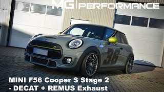 MGPerformance  F56 Cooper S  Stage 2  Decat  Extrem Exhaust [upl. by Nnaeirelav792]