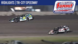 DIRTcar Summit Modified Nationals  TriCity Speedway  July 4 2023  HIGHLIGHTS [upl. by Lezley]