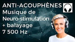 Acouphène musique de Neurostimulation bruit blanc 7500 Hz [upl. by Ellerehc]