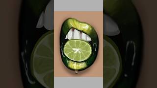 Juicy lime lips digitalart ibispaintx speedpaint shorts art drawinglipsdrawingviraltrending [upl. by Anoved]