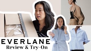 EVERLANE REVIEW amp TRYON HAUL  Smart Casual Workwear Wardrobe Essentials [upl. by Archaimbaud]