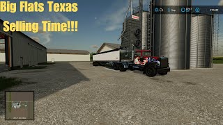 Selling Our Harvest Big Flats Texas FS22 [upl. by Aicercal]