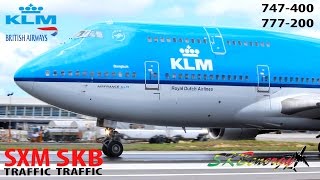 Special  KLM 747400  British Airways 777200 in awesome action  St Maarten and St Kitts [upl. by Anita900]