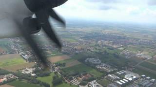 Lufthansa Regional Dash 8Q400  Munich to Basel Mulhouse [upl. by Lankton]