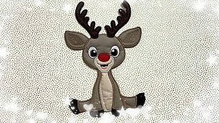 Large Applique Rudolph From Kreative Kiwi A machine embroidery Tutorial [upl. by Woodruff]